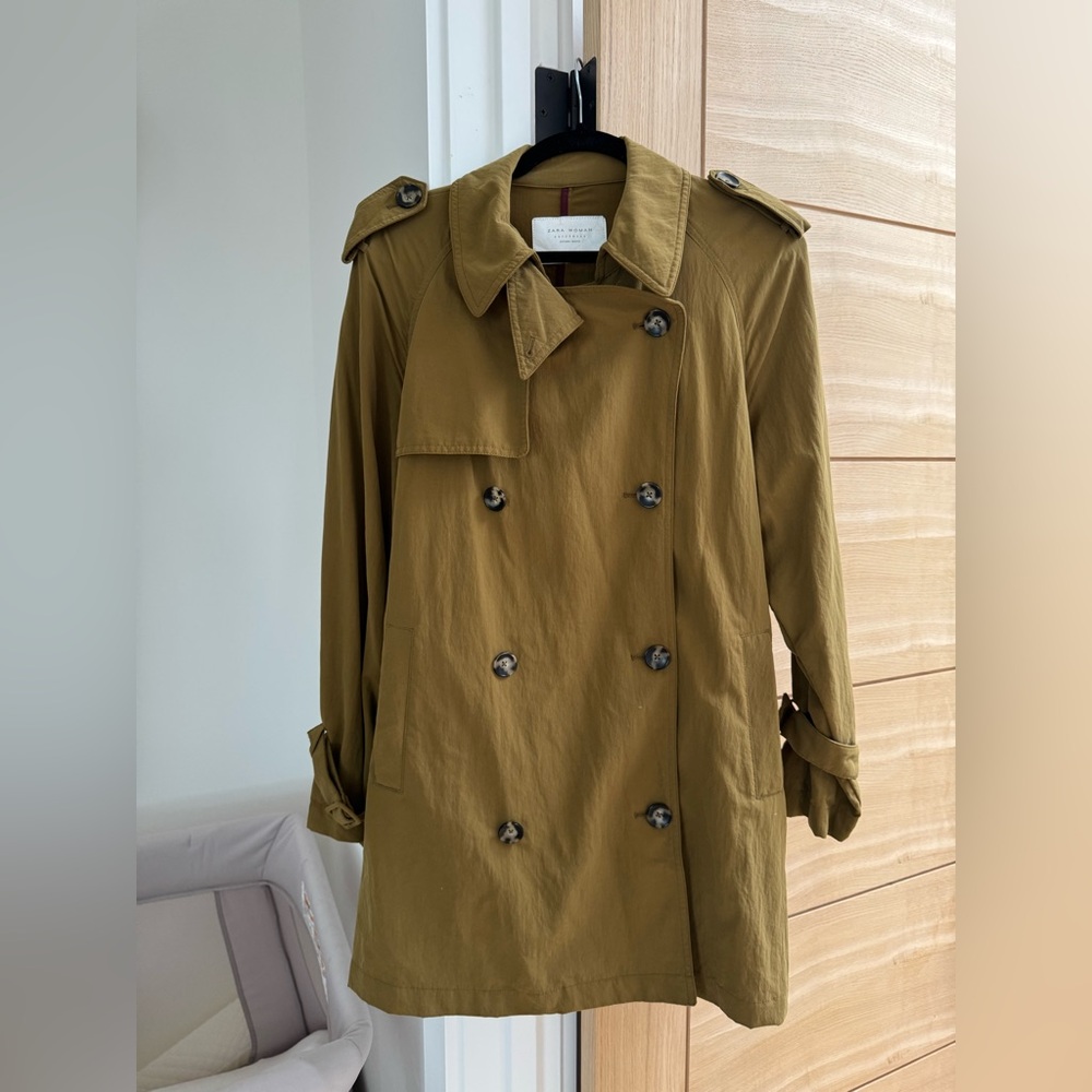 Women's Olive Trench Coat